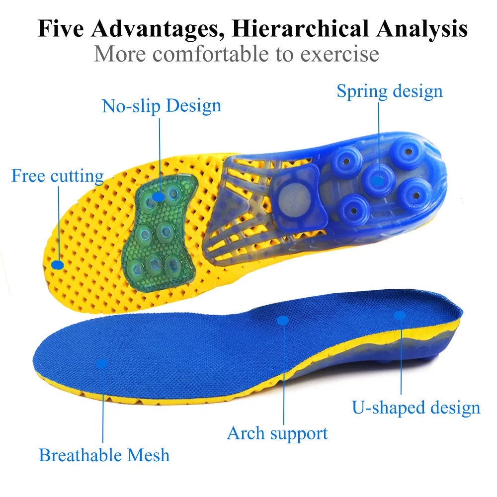 EVA Spring silicone orthopedic arch support Insoles inserts flat feet orthotic shoes sole insoles Plantar Fasciitis,foot care