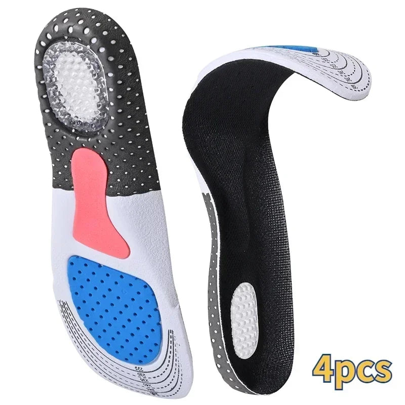 6Pcs Orthopedic Insoles for Feet Arch Support Plantar Fasciitis Orthopedic Insole Silicone Shock Absorbing Soft Running Cushion