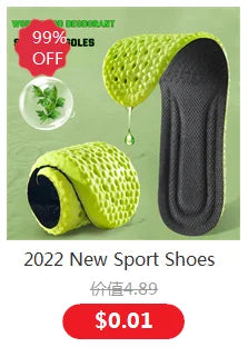 Memory Foam Insoles For Shoes Sole Mesh Deodorant Breathable Cushion Running Insoles For Feet Man Women Orthopedic Insoles