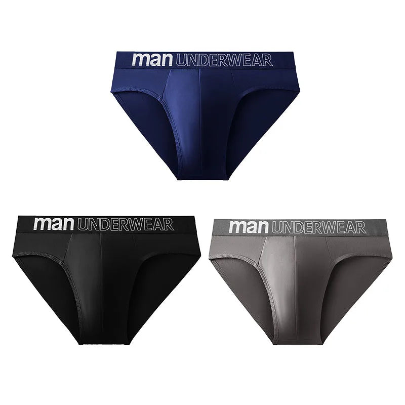3 Pcs/Lot Men's Letter Briefs Underwear Comfortable Panties Shorts Sexy Gifts for Man Underpants