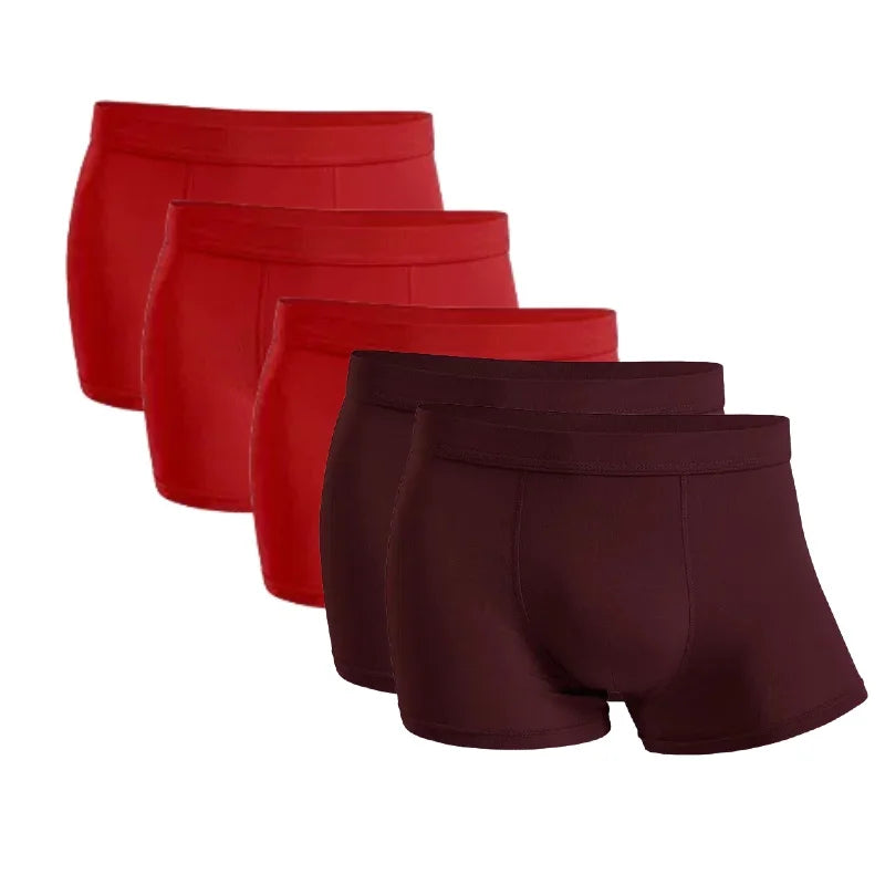 5 Packs Bamboo Boxers Man XL XXL XXXL XXXXL 5XL 6XL Plus Size Underwear Men Flat Feet Gym Shorts Panties Black Underpants Gifts