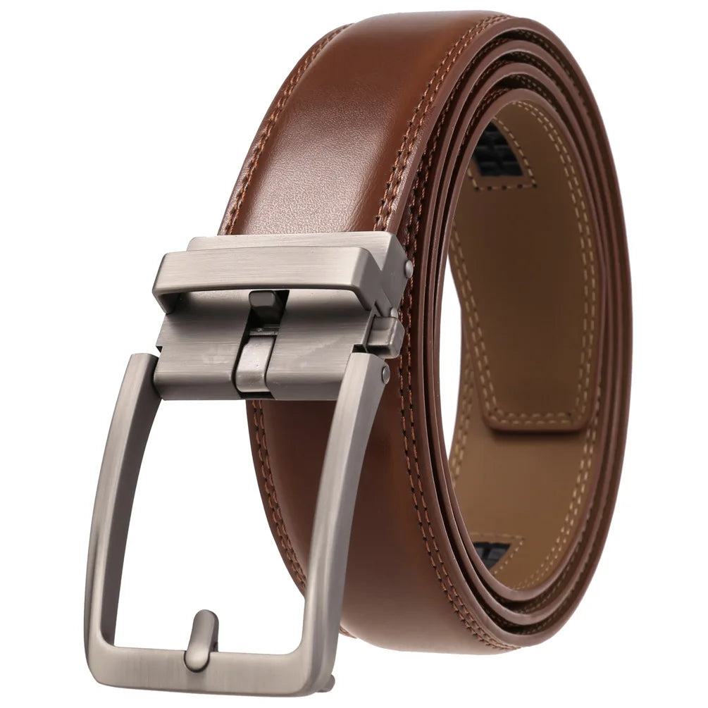 Click Belts for Men Luxury Brand Designer Fashion Automatic Buckle Genuine Leather Men's Jeans High Quality Waist Male Strap