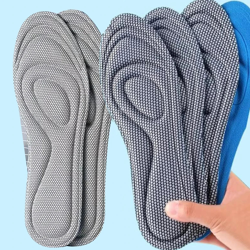 20pcs Memory Foam Orthopedic Insoles Shoes Men Women Nano Antibacterial Deodorization Insole Sweat Absorption Running Cushion