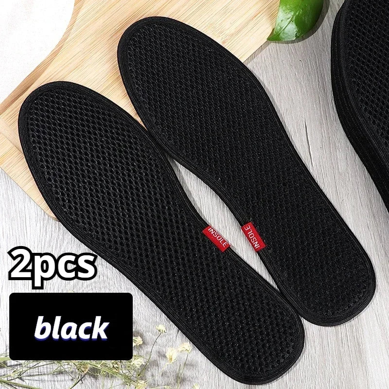 Bamboo Insoles Deodorant Insoles Mesh Breathable Absorb-Sweat Shoe Pads Running Sport Insert Light Weight Cushion for Men