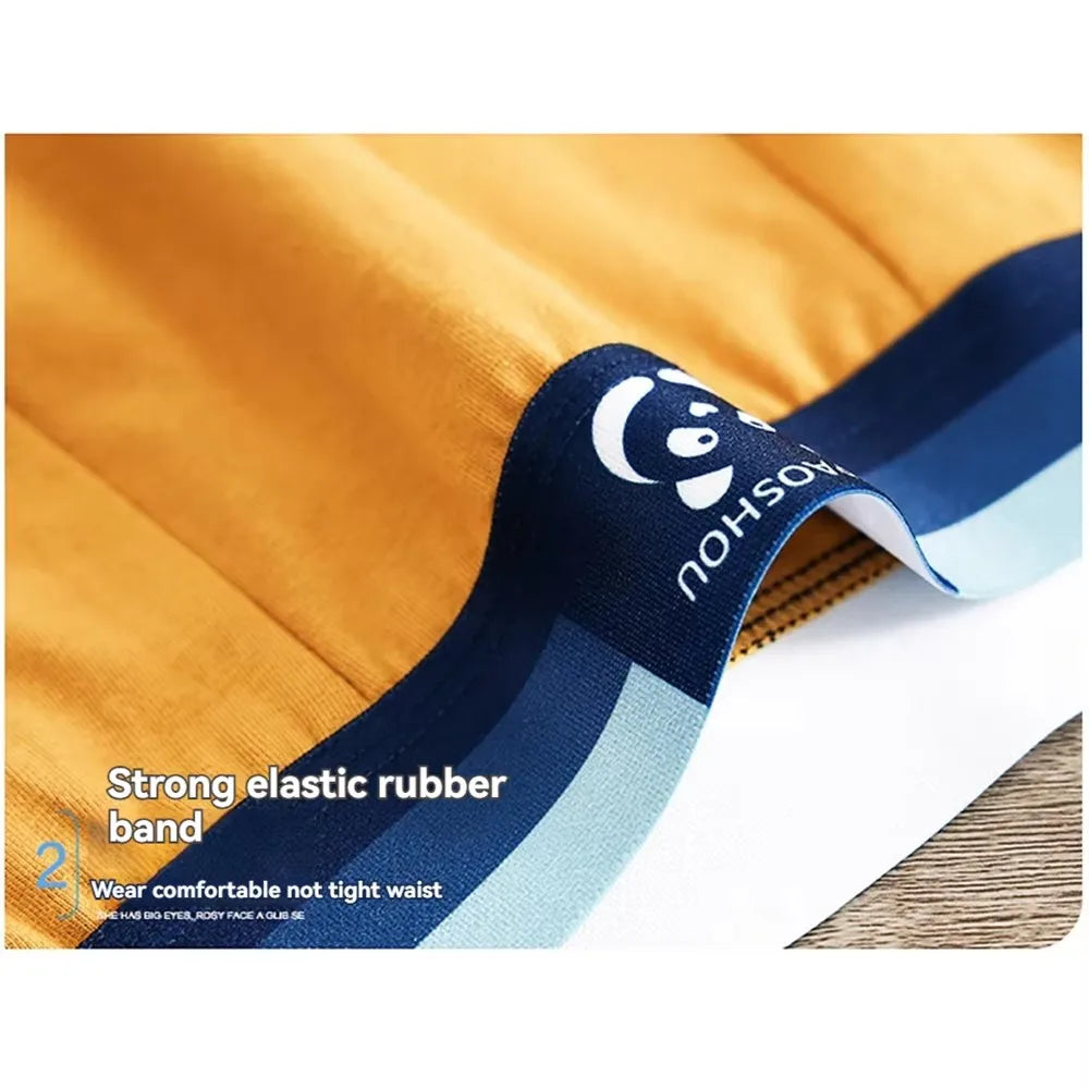 1/3 PCS/Pack 7A Antibacterial Big U Mesh Breathable Crotch Men's Panties 100% Cotton Trendy Underpants High Elastic Waist Boxers