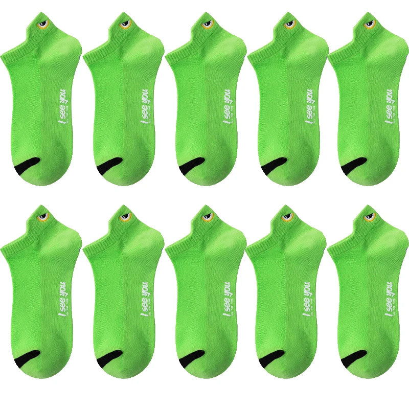 5/10 Pairs Man Short Socks Ankle Boat Socks Breathable Casual Athletic Socks Women Summer Thin Low-Cut Male Socks
