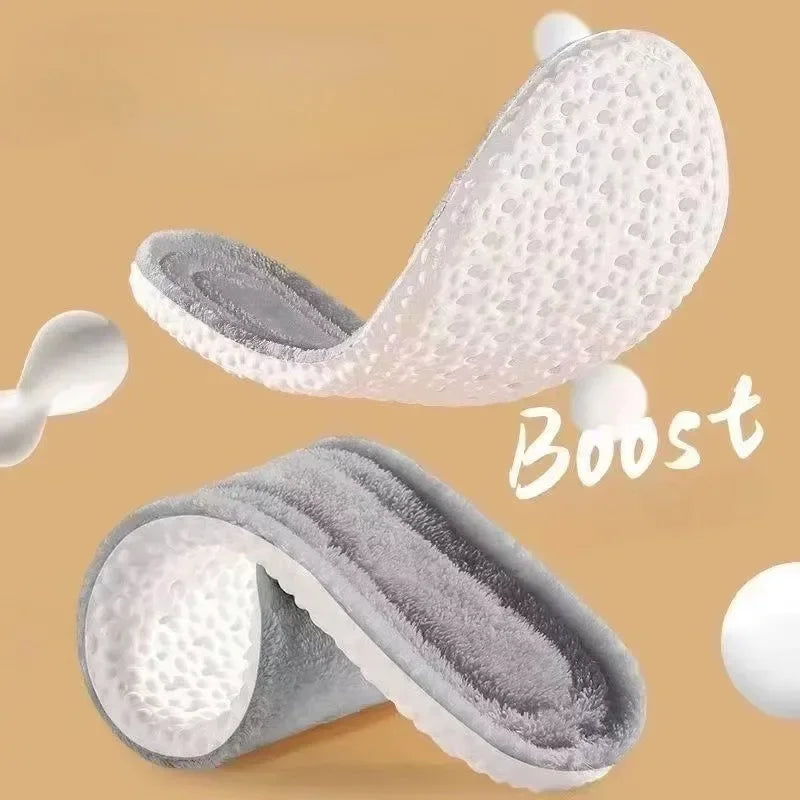 2PCS Soft Cashmere Snow Boots Padding Winter Warm Plush Insoles Women Men Thicken Thermal Shoe Pads Self Heated Sports Inserts