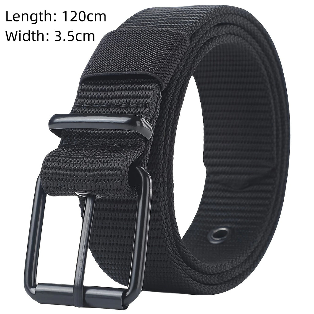 The New Men's 125cm Buckle Belt Nylon Braided Lightweight Breathable Daily Commuter Men's Belt