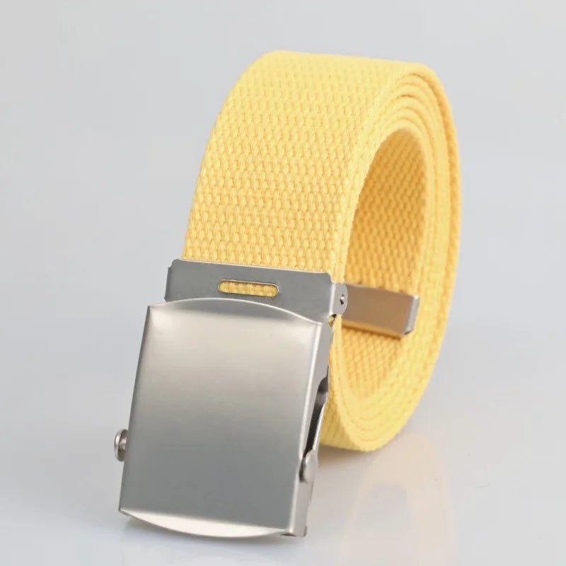 New Men's Canvas Belt Outdoor Wear-resistant Breathable Alloy Buckle Unisex Belt Youth Camouflage Sports waistband