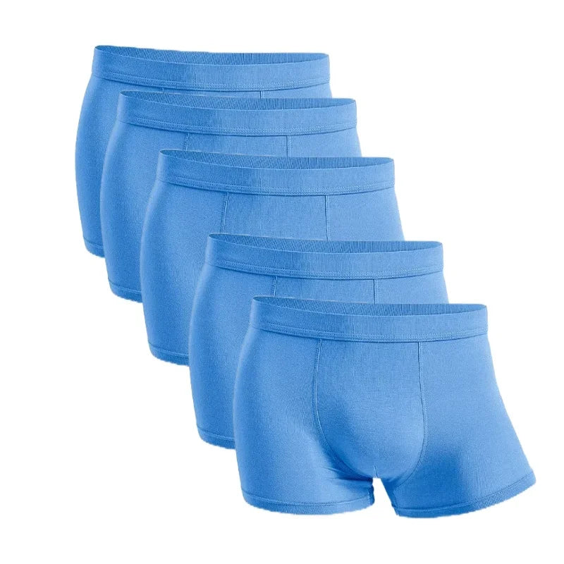 5 Packs Bamboo Boxers Man XL XXL XXXL XXXXL 5XL 6XL Plus Size Underwear Men Flat Feet Gym Shorts Panties Black Underpants Gifts
