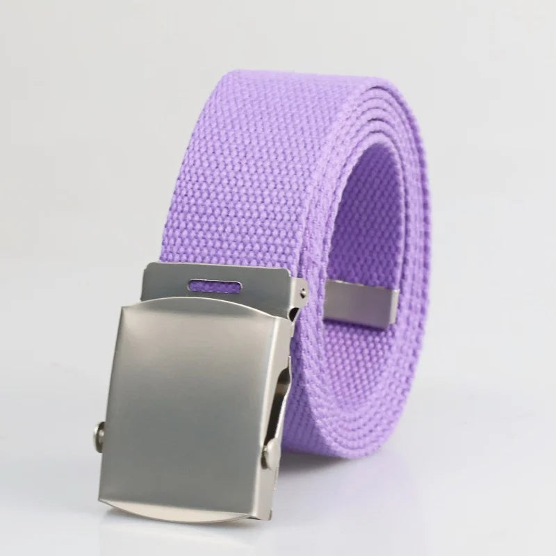 New Men's Canvas Belt Outdoor Wear-resistant Breathable Alloy Buckle Unisex Belt Youth Camouflage Sports waistband