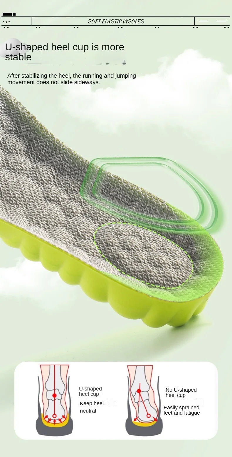 Orthopedic Memory Foam Sport Support Insert Feet Care Insoles for Shoes Men Women Orthotic Breathable Running Cushion Men Women