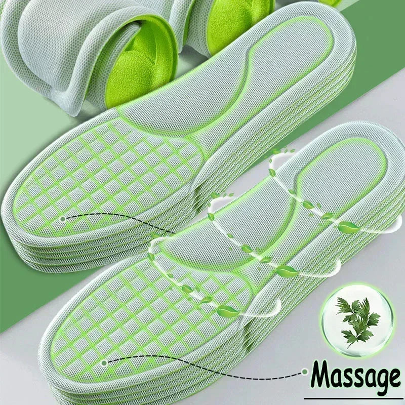 10pcs Unisex Memory Foam Orthopedic Insoles Deodorizing Insole Shoes Sports Absorbs Sweat Soft Antibacterial Shoe Accessories
