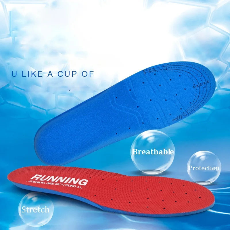 Shock Absorbing Insoles For Shoes Sole Mesh Deodorant Breathable Cushion Running Insoles For Feet Man Women Orthopedic Insoles