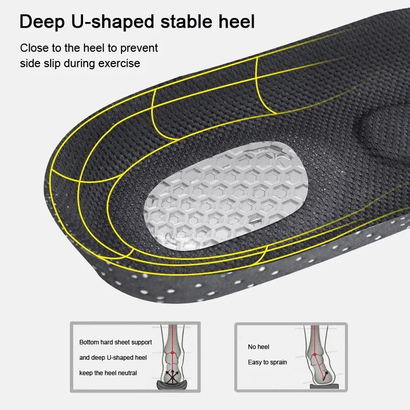 6Pcs Orthopedic Insoles for Feet Arch Support Plantar Fasciitis Orthopedic Insole Silicone Shock Absorbing Soft Running Cushion