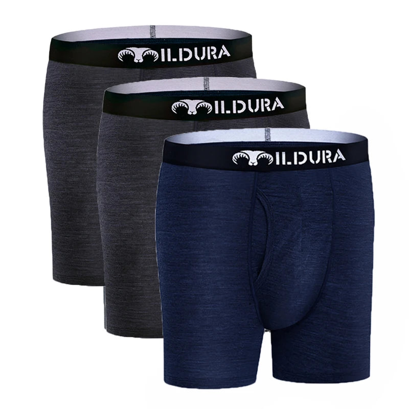 100% Merino Wool Boxer Briefs Men Underwear Merino Wool Boxer Underpants Men Boxer Brief Moisture Wicking Breathable Soft 180G