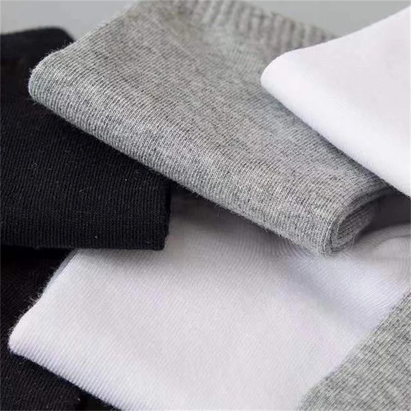 1/10/20/40 Pairs Black Men Boat Socks Business Sport Socks Sweat Absorption Mature Solid Color Soft Non Pilling Ankle Socks