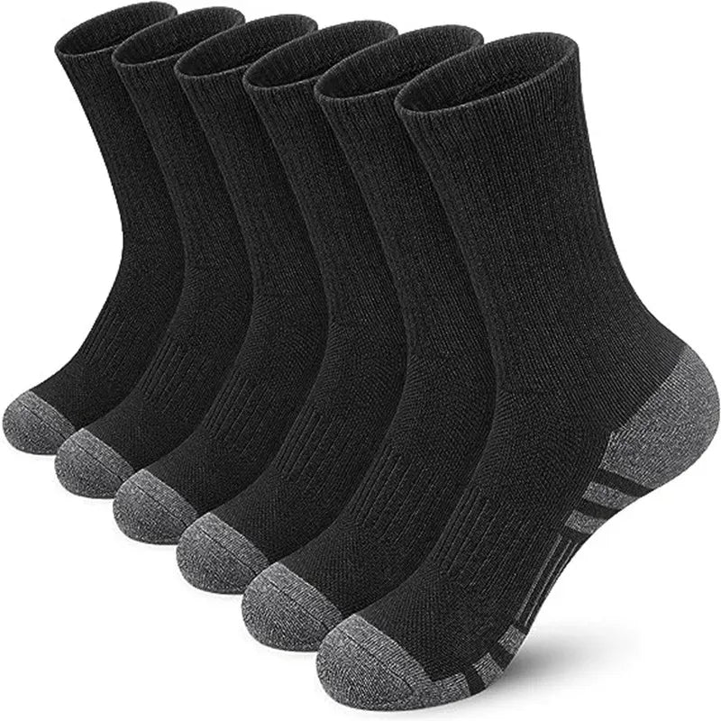 6/12 Pairs Men's Outdoor Gym Socks High Quality Comfortable Soft Ground-Gripping Football Large Size New Style