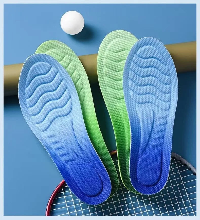 4D Cloud Technology Sports Insoles for Shoes PU Sole Soft Breathable Shock Absorption Cushion Running Orthopedic Care Insoles