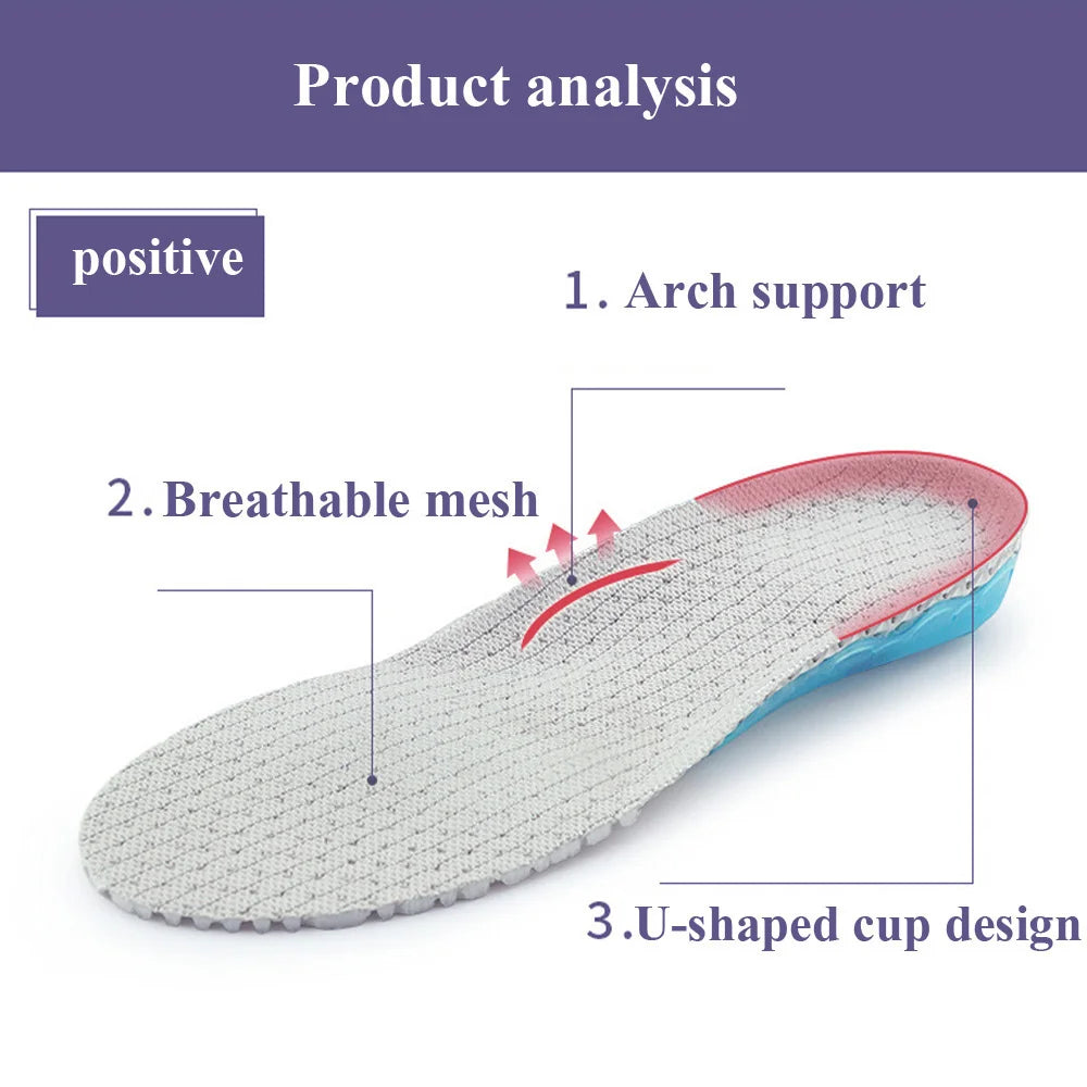 EVA Spring silicone orthopedic arch support Insoles inserts flat feet orthotic shoes sole insoles Plantar Fasciitis,foot care