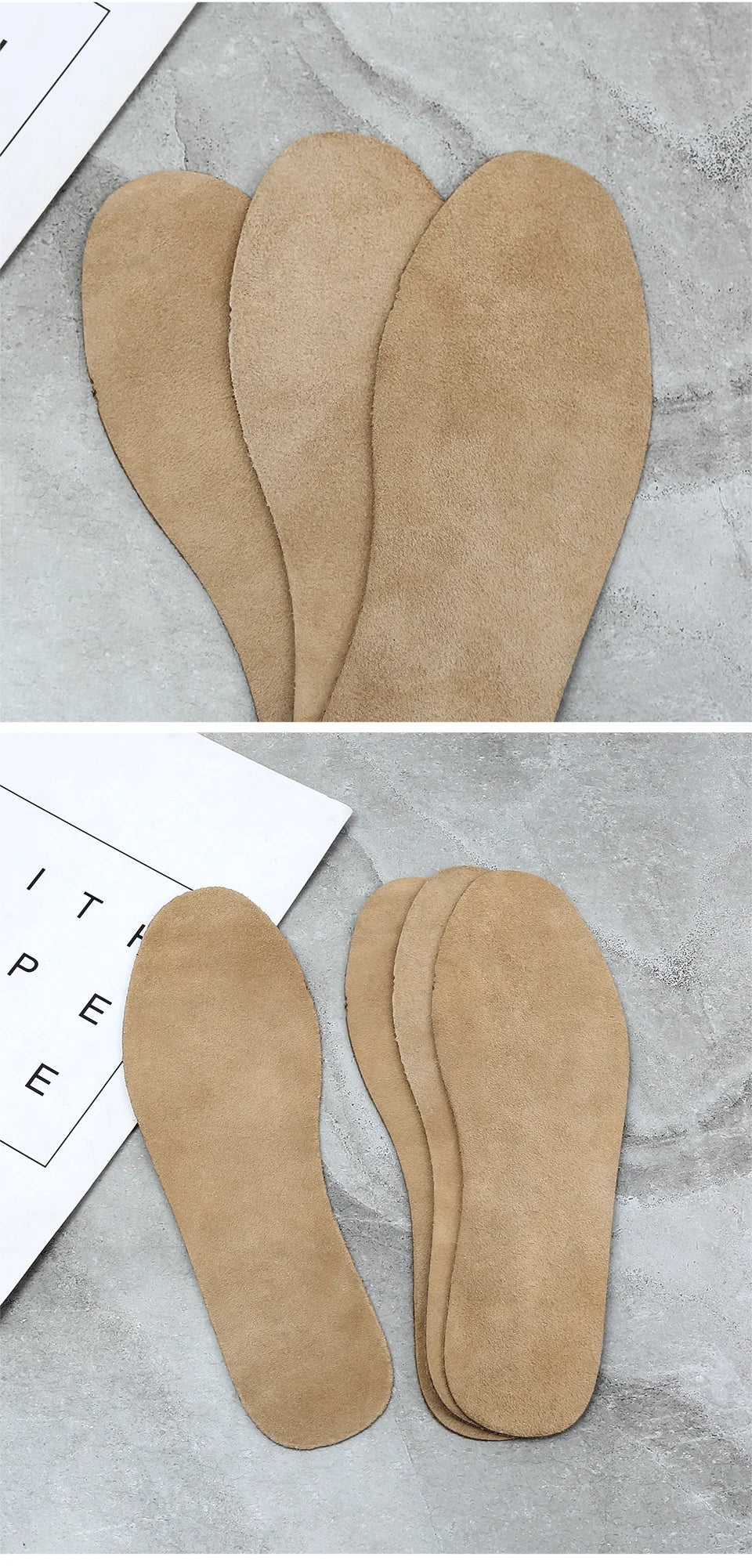 Deodorant Trimmed Cowhide Insoles for Children Shoe Insole Trimmable Men's Sneakers Ankle Boots for Women Sneaker Women's Boot